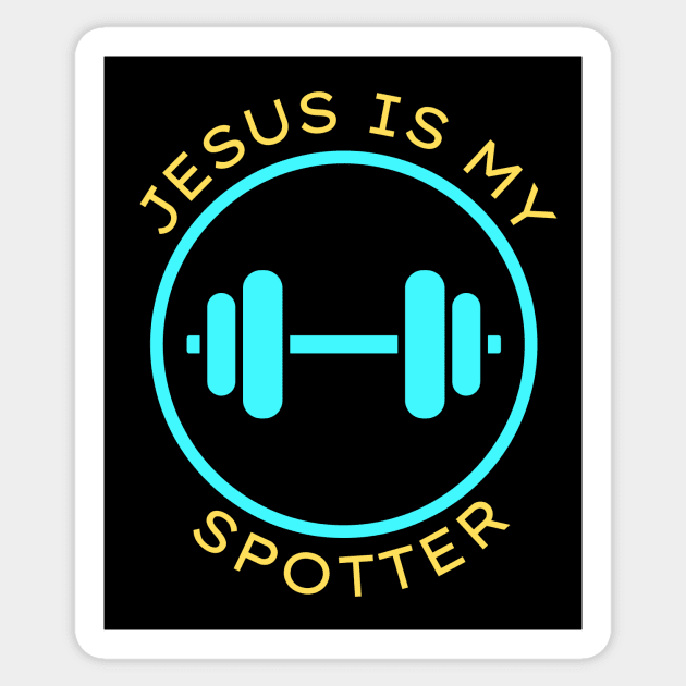 Jesus Is My Spotter | Funny Christian Sticker by All Things Gospel